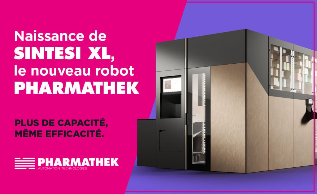 Découvrez SINTESI XL, le robot Pharmathek avec une capacité supérieure et une densité de stockage augmentée. Plus d’espace, même efficacité...