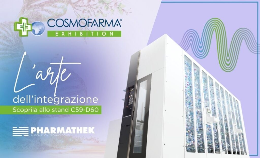 Pharmathek a Cosmofarma 2026: automazione integrata, SINTESI d’arte e soluzioni per una farmacia più efficiente. Prenota un incontro.